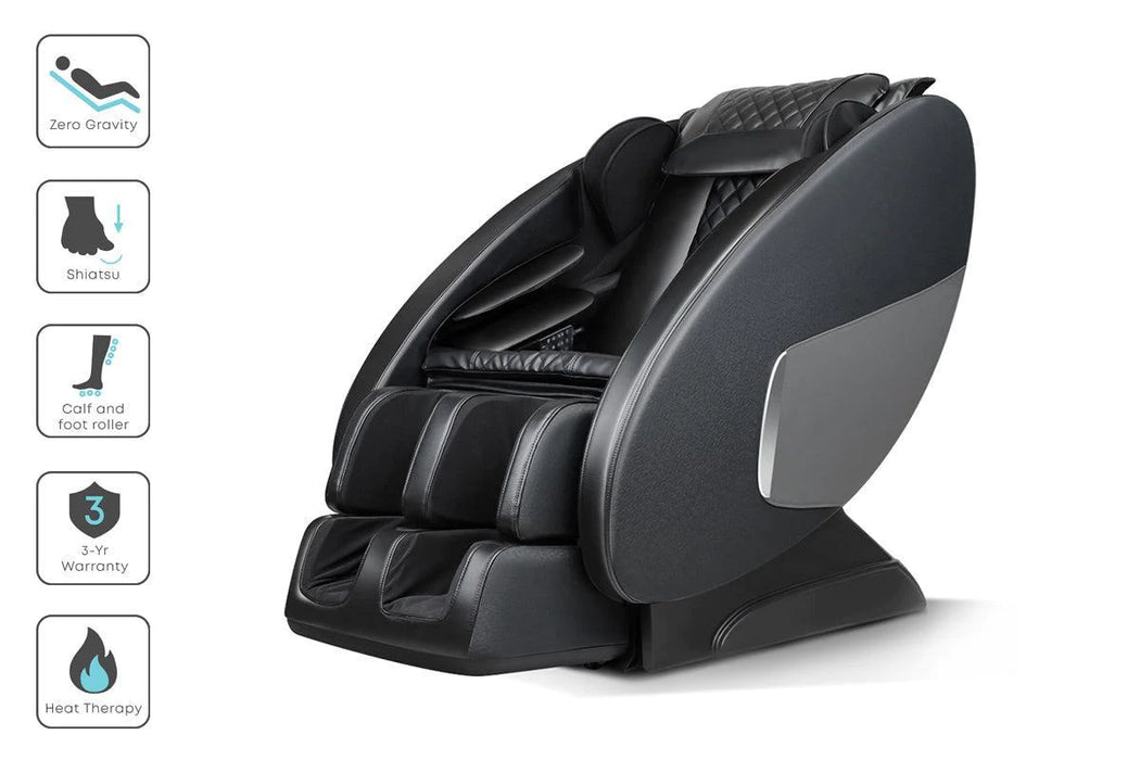 Livemor Ellmue Full Body Massage Chair with Heat - Charcoal/Black